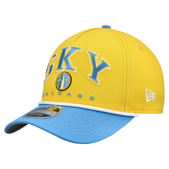 Men's New Era Yellow Chicago Sky Bold Arch COOLERA 9FORTY A-Frame M-Crown Adjustable Hat