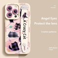 thumbnail image 3 of Deluxe Case Applicable Iphone 15 14 13 12 11 Pro Max X XR Xs 78 Soft Silicone Cell Phone Anti-fall Plaid Kitty Protective Cover, 3 of 5