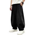 thumbnail image 4 of Nilvkv Girls Baggy Sweatpants, Girls Pants, Wide Leg Sweatpants in Solid Colors with Elastic Waist and Side Pockets for Casual Fall Days Black 9-10 Years, 4 of 6