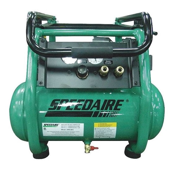 Speedaire Portable Air Compressor,4 gal,Hot Dog 2MLW5