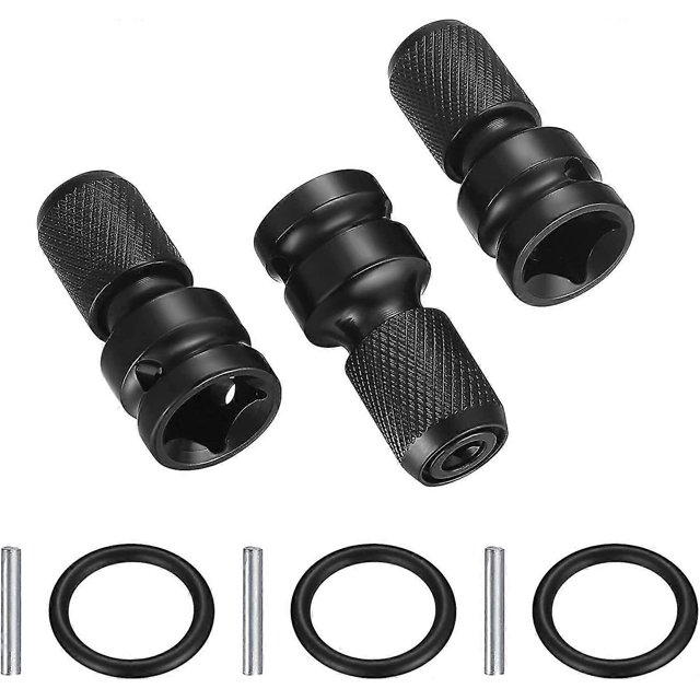 3pcs 1/2" Square To 1/4" Hex Socket Adapters, Quick Release Chuck Converter Hex Ratchet Socket Wrench
