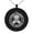 Black, variant on Stainless Steel Bio Zombie Outbreak Response Team Engraved Small Medallion Circle Charm Pendant Necklace