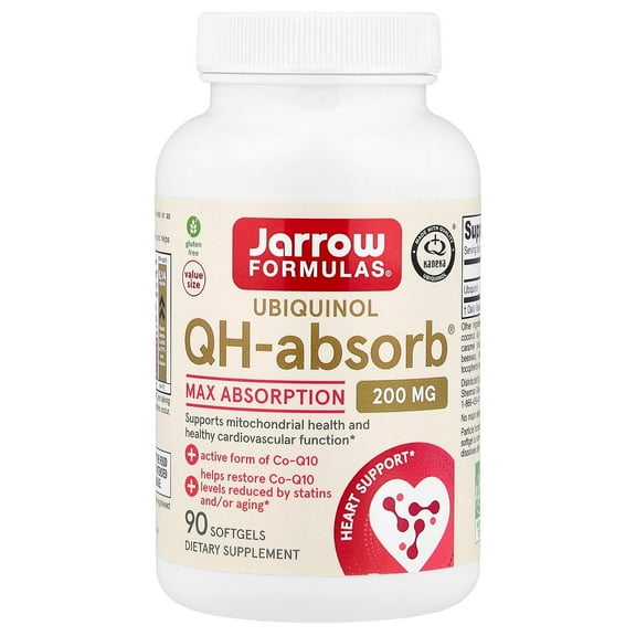Jarrow Formulas Ubiquinol, QH-Absorb, Max Absorption, 200 mg, 90 Softgels