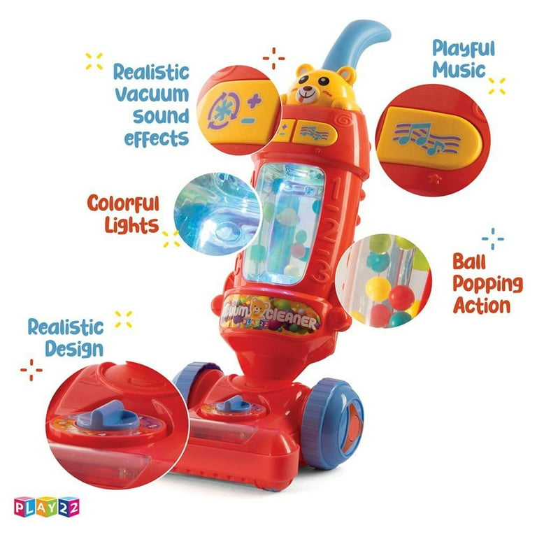 EP EXERCISE N PLAY Kids Vacuum Cleaner Toy Set, Toy Vacuum Cleaner with  Light Realistic Sounds & Whirling Stars for Boys Girls