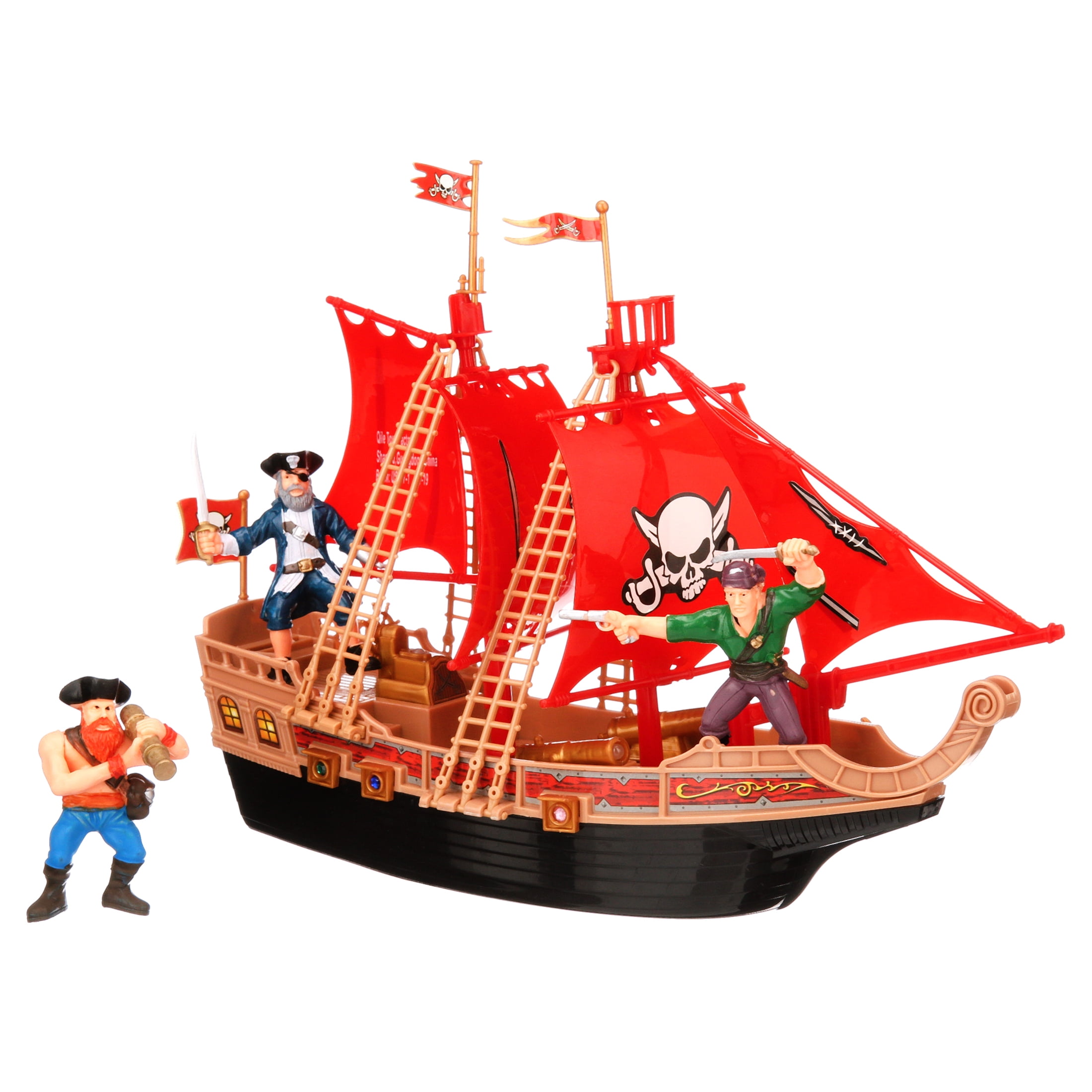  Mozlly Pirate Ship Toy Play Set with Lights and Sound