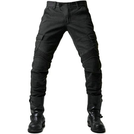 Difdany Motorcycle Riding Pants for Men Biker Motocross Racing Jeans Cycling Protective Pants with Armor Pads Black L