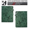 thumbnail image 5 of Case for iPad 10th Gen 10.9" 2022 (A2757, A2777), Classic PU Leather Folio Kickstand Magnetic Closure Slim Fit Cover for iPad 10th Generation with Auto Wake/Sleep Function Embossing - Green, 5 of 6