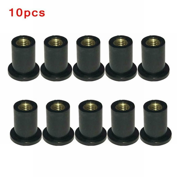 10PCS Motorcycle Windshield Rubber Nut M5 Vibration Damper Panel Mounting 5mm