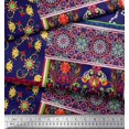 thumbnail image 2 of Soimoi Polyester Crepe Fabric Floral & Damask Patchwork Decor Fabric Printed Yard 52 Inch Wide, 2 of 3