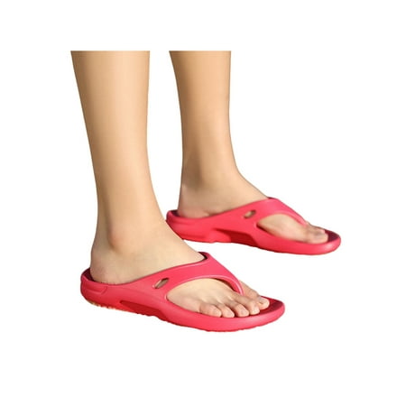 

Lumento Men Slides Slip On Thong Sandals Summer Flip Flops Comfortable Shoes Indoor Casual Beach Sandal Red 7.5