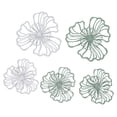 thumbnail image 4 of Decoración de pared de flores de Metal, arte de pared de hierro, blanco, verde, decoración colgante hueca de 2 capas para pared, sala de estar y oficina, 5 uds., 4 of 12