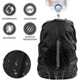 thumbnail image 4 of 1 funda impermeable para mochila negra de 45 L, funda reflectante impermeable para senderismo al aire libre, camping, ciclismo, 4 of 5