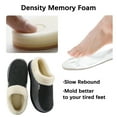 thumbnail image 3 of ​Harebell Men's Moccasin Slippers Memory Foam Slippers for Men Indoor Outdoor House Shoes, 3 of 5