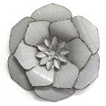 thumbnail image 1 of Stratton Home Decor Grey Metal Flower Wall Decor, 1 of 3