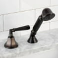 thumbnail image 3 of Kingston Brass KSK4305HLTR Deck Mount Hand Shower with Diverter for Roman Tub Faucet, Oil Rubbed Bronze, 3 of 5