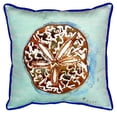 thumbnail image 2 of Betsy Drake SN605C 12 x 12 in. Sand Dollar Teal Small Indoor & Outdoor Pillow, 2 of 3