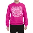 thumbnail image 2 of Wild Bobby, Shake Rattle And Roll Vintage Hot Rods Pop Culture Unisex Crewneck Graphic Sweatshirt, Fuschia, X-Large, 2 of 3