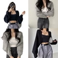 thumbnail image 3 of Womens Shrug Boleros Lightweight Long Sleeve Open Front Cropped Cardigan Sweaters Cardigans for Dresses Streetwear, 3 of 19