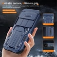 thumbnail image 3 of Rugged Phone Case for Google Pixel 11 / 11 Pro, Military Grade Shockproof Cover with Sliding Camera Lens Protector, 2-Way Kickstand, Anti-Slip, Heavy Duty Full-Body Drop Protection ﻿,Blue, 3 of 8