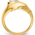 thumbnail image 2 of 14K Two-Tone Polished Dolphin Ring (Size 7.5) Made In United States d1924, 2 of 5