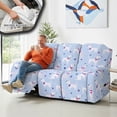 thumbnail image 4 of COEQINE Lazy Boy Recliner Chair Cover Polyester Spandex 3 Seater Sofa Cover 8 Pieces Breathable Soft Single Seat Couch Slipcover with Pocket for Living Room, Dog Heart Blue, 4 of 8