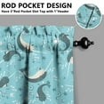 thumbnail image 5 of Kitchen Curtains 24 Inch Short - 3 Panel Set, Shark Whale Dolphin Ocean Theme, Rod Pocket Window Curtain, 100% Polyester for Nautical Farmhouse Kitchen, Easy Wash, 5 of 6