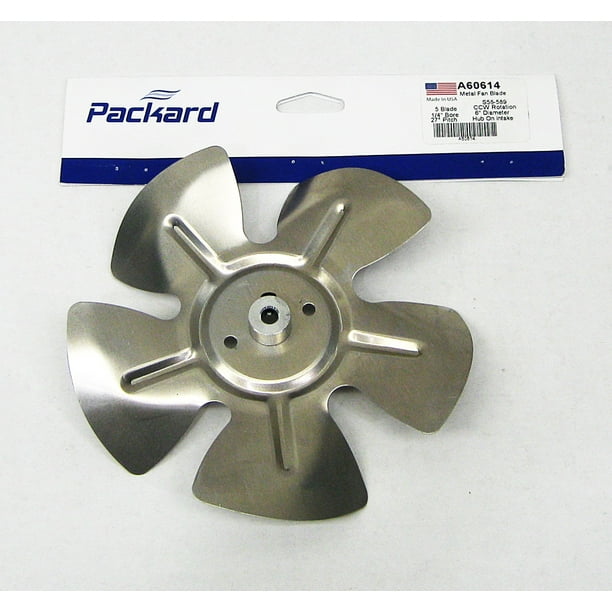 A60614 Metal Fan Blade 6" Diameter 5 Blades 1/4" Bore Hub CCW