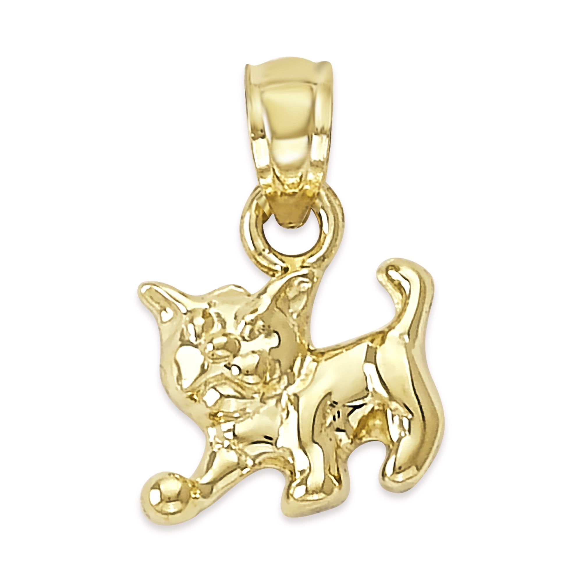 1 pc Tiny 5.5mm 14K Yellow Gold Puppy Dog Charm pendant
