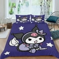 thumbnail image 2 of Kuromi Themed Bed Sheet Set Three Piece Set 53x79 Inches Comfortable And Skin Friendly Unique Design Creating A Star Studded Night, 2 of 6