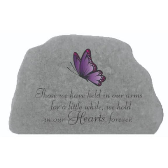 Kay Berry 22467 6.5 x 4.5 in. Those We Have Color Stone with Purple Butterfly