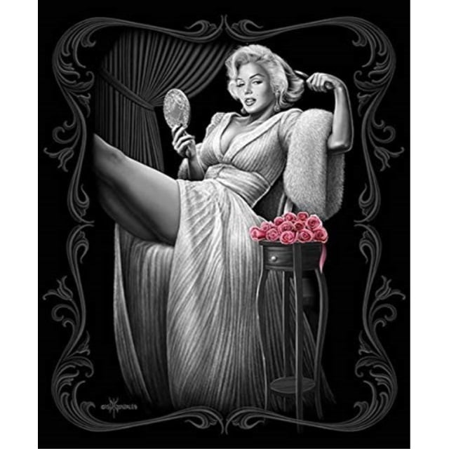 DGA Marilyn Monroe Day of the Dead Lightweight Queen Blanket Smile Now Cry Later 