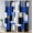 Blue, variant on Orange Black Geometric Curtains for Bedroom 52x63inch Modern Abstract Blackout Curtains Insulated Room Darkening Window Drapes for Living Room 2 Panels