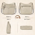 thumbnail image 5 of RAINSMORE Crossbody Bags for Women Leather Shoulder Handbags Trendy Crossbody Purses Soft Lightweight Travel Purse,Beige, 5 of 9