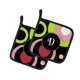 thumbnail image 1 of ""Caroline'S Treasures Monograma De La Letra D - Retro En Negro Par De Agarraderas Am1002-Dpthd 7.5Hx7.5W Multicolor"", 1 of 1