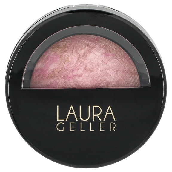 LAURA GELLER NEW YORK Baked Blush-n-Brighten Marbleized Blush for Cheeks - Pink Buttercream - Natural Finish - Buildable Color