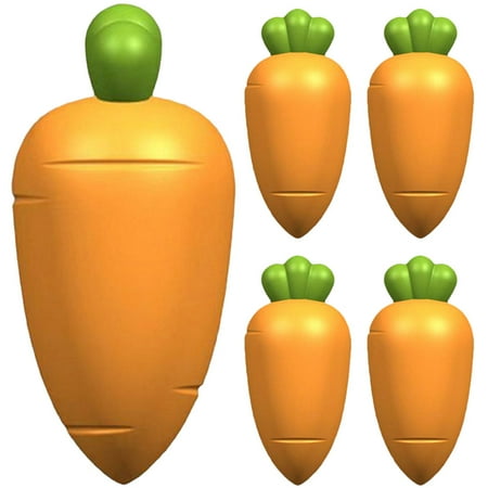 

HOMEMAXS Silicone Wine Stopper for Decor Cute Carrot Shape Orange Color and Safe 5 Pieces