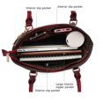thumbnail image 7 of MKF Collection Kristal Women's Tote Bag Signature Vegan Leather Handbag Purse by Mia K - Burgundy, 7 of 7