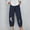 Navy, variant on Lilgiuy Women Fashion Casual Printing Pocket Fold Loose Full Length Pants Alt Clothing Alternative Clothing