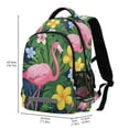thumbnail image 2 of FORMRS Kids School Backpack Elementary Student Unisex Travel Bookbag with Reflective Stripes, Pink Flamingo Pattern, 2 of 7