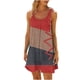thumbnail image 1 of Vestido de Verano para las Mujeres Impreso sin Mangas Cuello Redondo, Suelto de Rodilla de Longitud Vestido Casual para la Primavera, 1 of 4