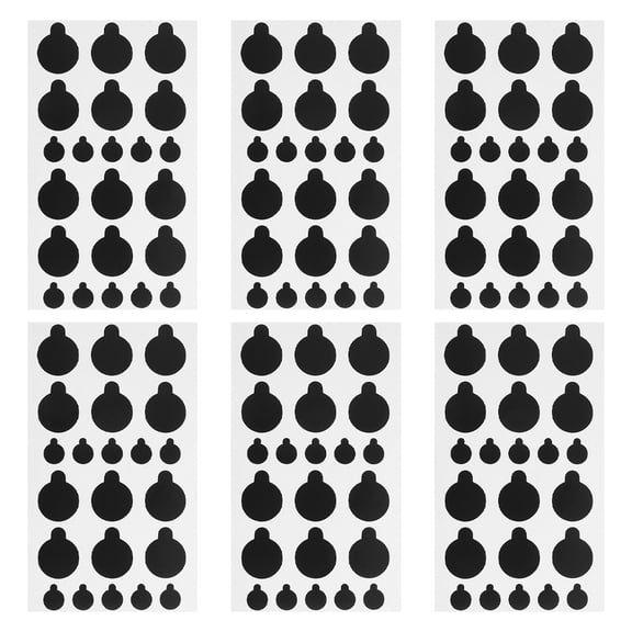UPGRATOR Stickers Black 6 Sheets Light Blocking For Led Devices 0.6X0.6X0.04In