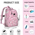 thumbnail image 6 of Pink French Bulldog Love Heart Backpack for School,Cute School Bag,Schoolbag with Adjustable Shoulder Straps & Padded Back,15.25"x11.5"x5.25", 6 of 6