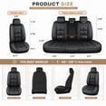 thumbnail image 3 of WRWolf Full Set Seat Cover Fit for Chevrolet Suburban 2009-2024 Faux Leather Car Seat Protector Compatible Airbag Vehicle Cushion Covers Waterproof Carseat Seat Full Set 5 Seats (Black), 3 of 7