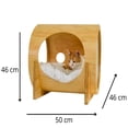 thumbnail image 3 of Cama Cilindro para Gato Zona de Rebajas Madera Natural, 3 of 4