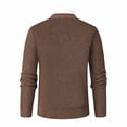 thumbnail image 5 of Samdudou Mens Sweaters Casual V Neck Button Down Plaid Pattern Long Sleeve Knitted Outerwear Classic Ribbed Trim Hem Fall Winter Warm Apparel for Business Work Holiday Gathering, 5 of 8