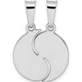 thumbnail image 3 of Sterling Silver Rhodium-Plate Brush & Polished Yin Yang Break Apart Pendant Made In Italy qc9502, 3 of 5