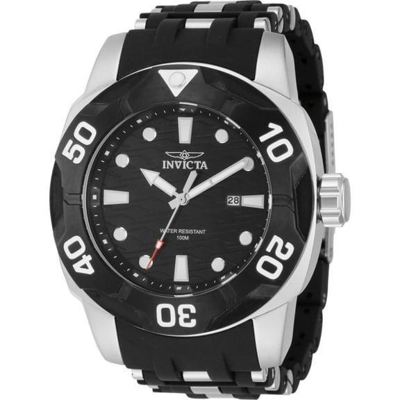Invicta 44116 Men's Sea Spider Black and Silver Tone Strap Watch