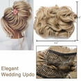 thumbnail image 4 of Benehair Messy Curly Hair Bun Easy Stretch Chignon Hair Extensions Clip in Updo Hairpiece Cover Ponytail Scrunchie for Women Wedding, 4 of 11