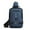 Blue, variant on Men's Water-Resistant Nylon Crossbody Bag with USB Charging Port and Anti-Theft Design