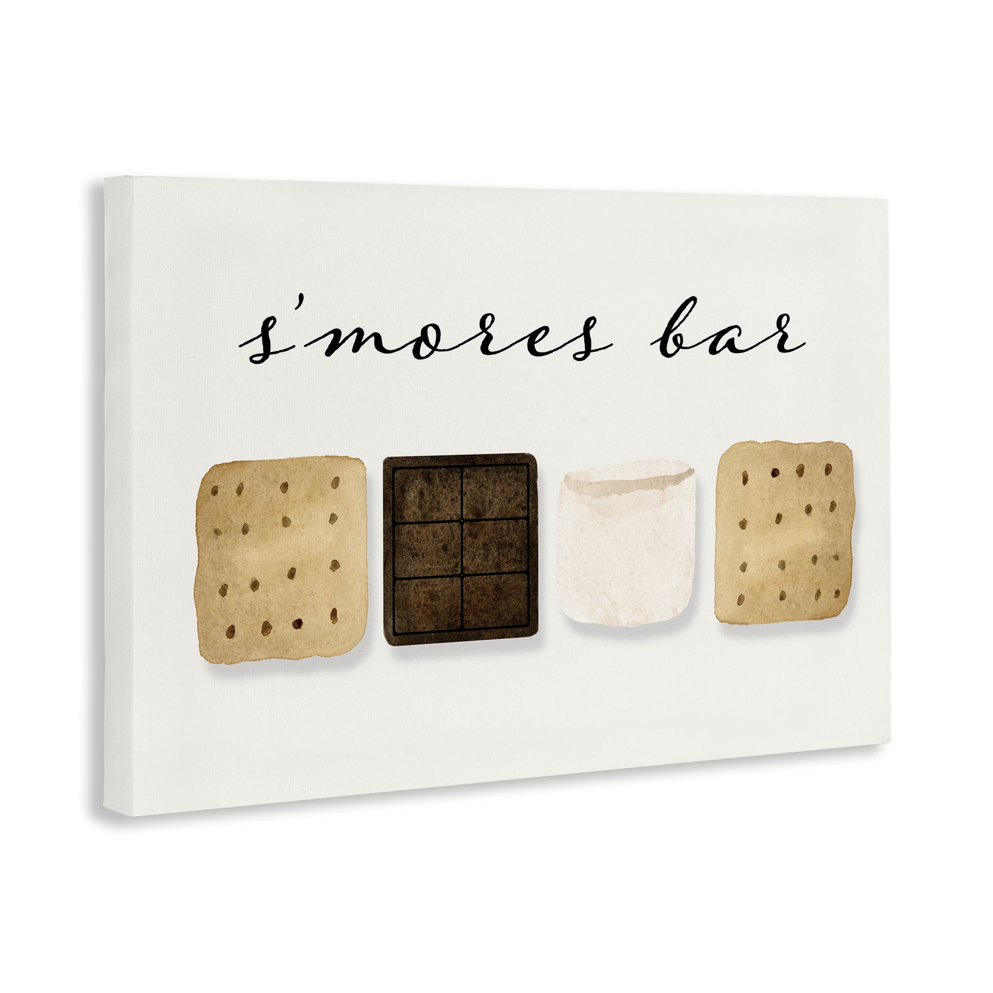 Stupell Industries S'mores Bar Ingredients Food & Beverage Painting Gallery Wrapped Canvas Art Print Wall Art, 45 x 30